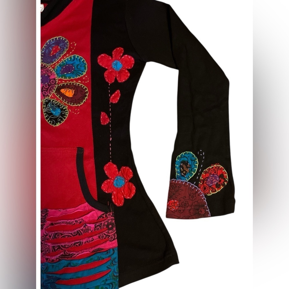 The Collection Royal Colorful Cut Jacket with Appliqué and Front Pockets NWT - Picture 3 of 9
